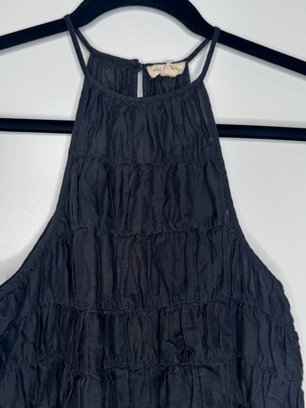 Pilcro Smocked Sleeveless babydoll ruffle Top boho witchy western summer casual - Picture 4 of 9